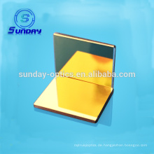 Plano Konvexspiegel Kupferglas Material goldene Beschichtung